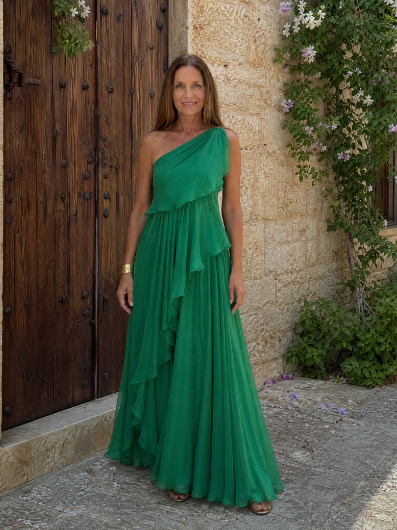 Kronberg & Söhne | Maxikleid mit fallenden Rüschen