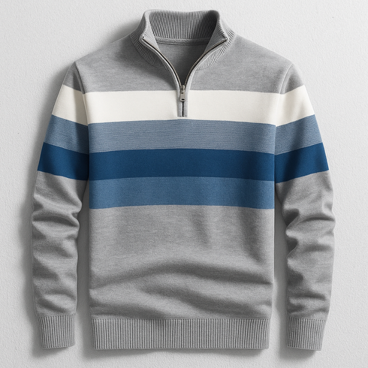 Kronberg & Söhne | Pullover mit Viertelreißverschluss