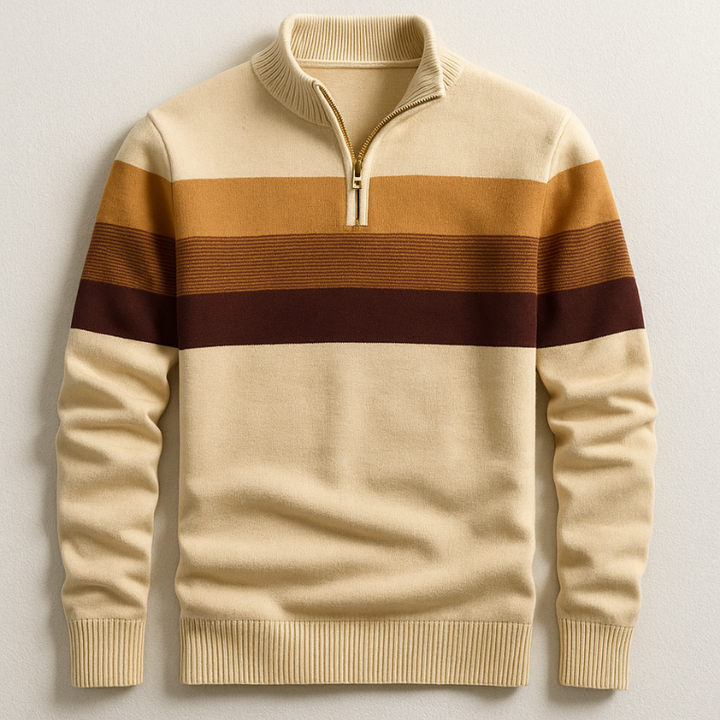 Kronberg & Söhne | Pullover mit Viertelreißverschluss