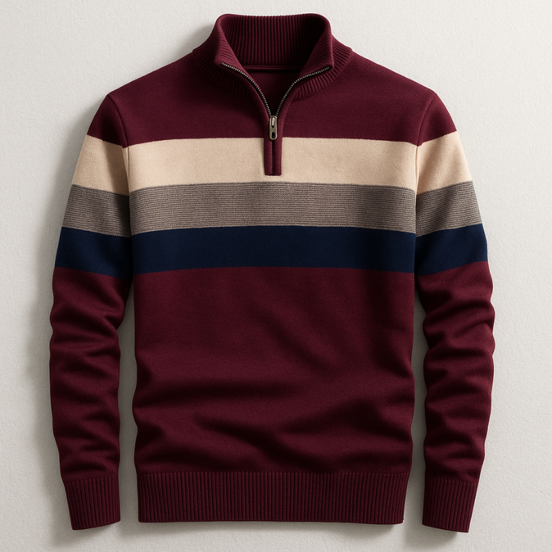 Kronberg & Söhne | Pullover mit Viertelreißverschluss