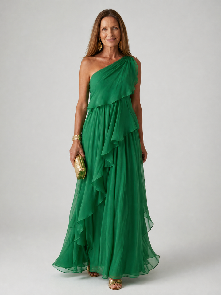 Kronberg & Söhne | Maxikleid mit fallenden Rüschen