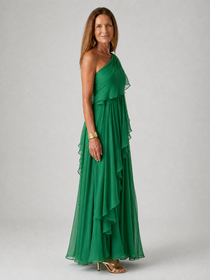 Kronberg & Söhne | Maxikleid mit fallenden Rüschen