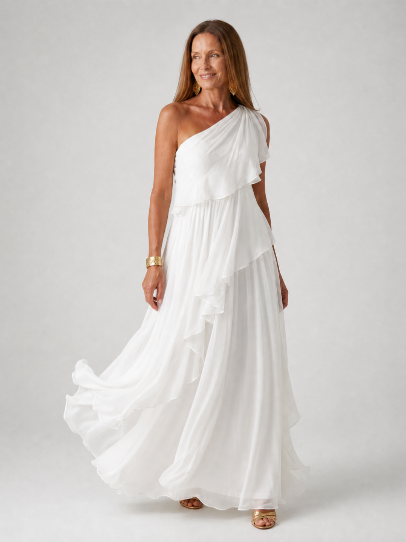 Kronberg & Söhne | Maxikleid mit fallenden Rüschen