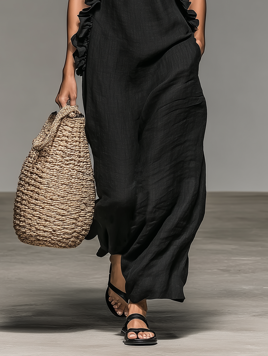Kronberg & Söhne | Weiches Maxikleid mit Rüschen