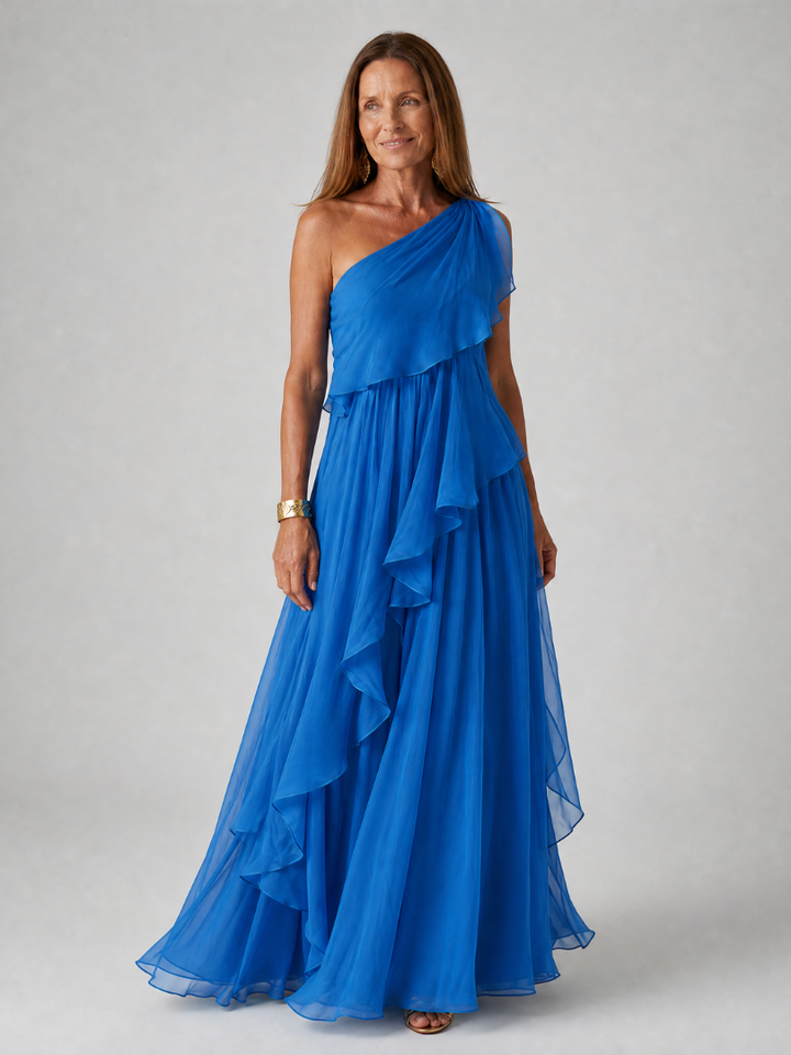 Kronberg & Söhne | Maxikleid mit fallenden Rüschen