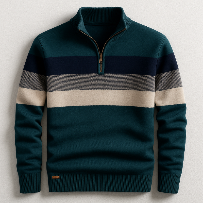 Kronberg & Söhne | Pullover mit Viertelreißverschluss