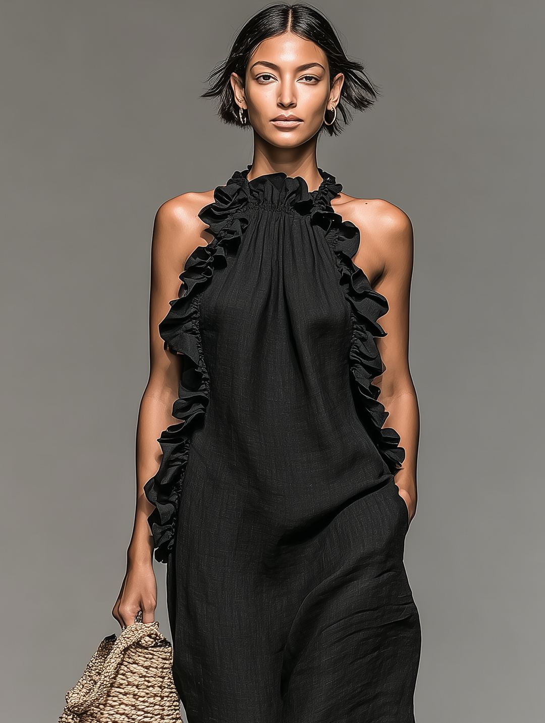 Kronberg & Söhne | Weiches Maxikleid mit Rüschen