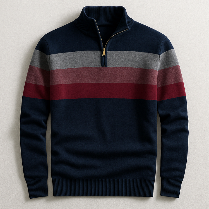 Kronberg & Söhne | Pullover mit Viertelreißverschluss