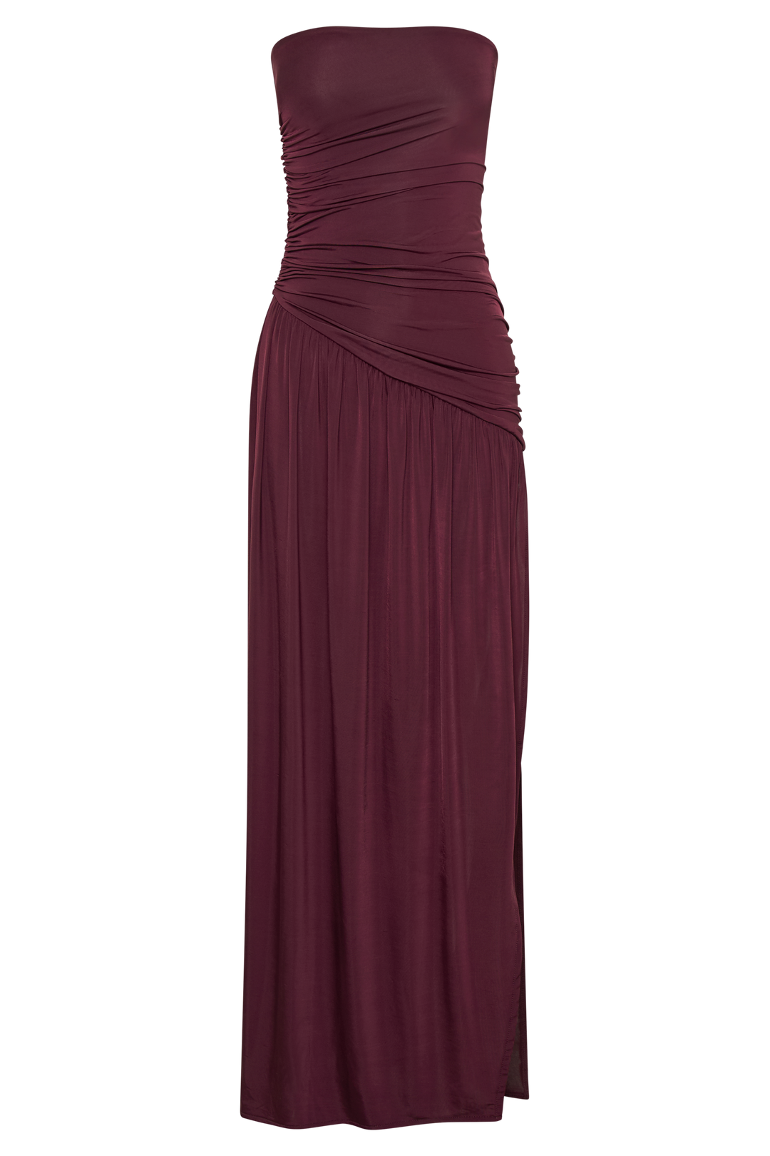 Kronberg & Söhne | Gerafftes Abendkleid in Bordeaux