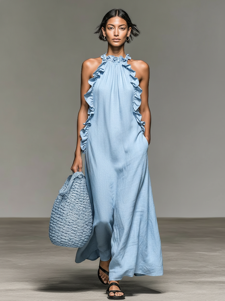 Kronberg & Söhne | Weiches Maxikleid mit Rüschen