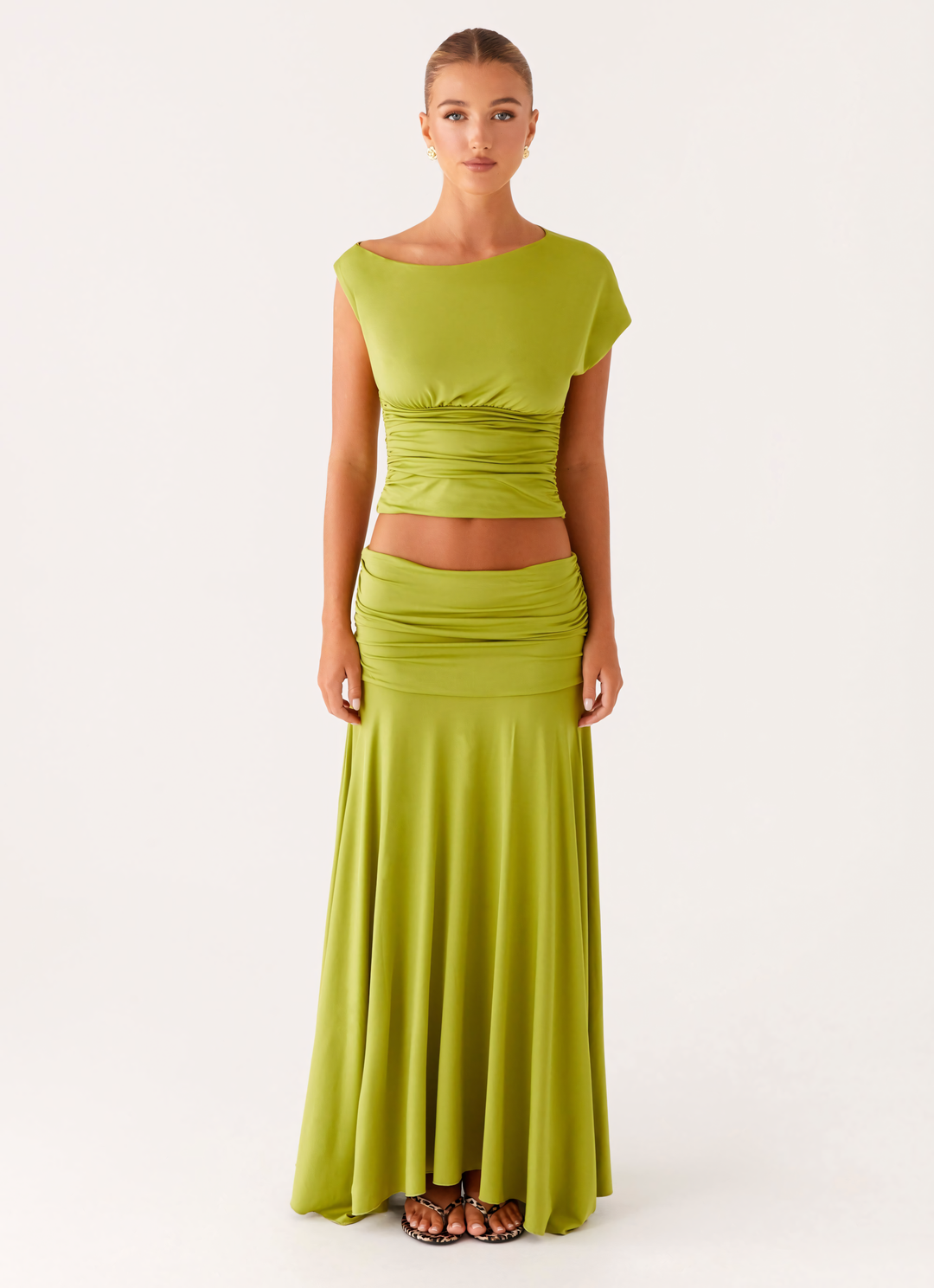 Kronberg & Söhne | Maxikleid aus gerafftem Satin