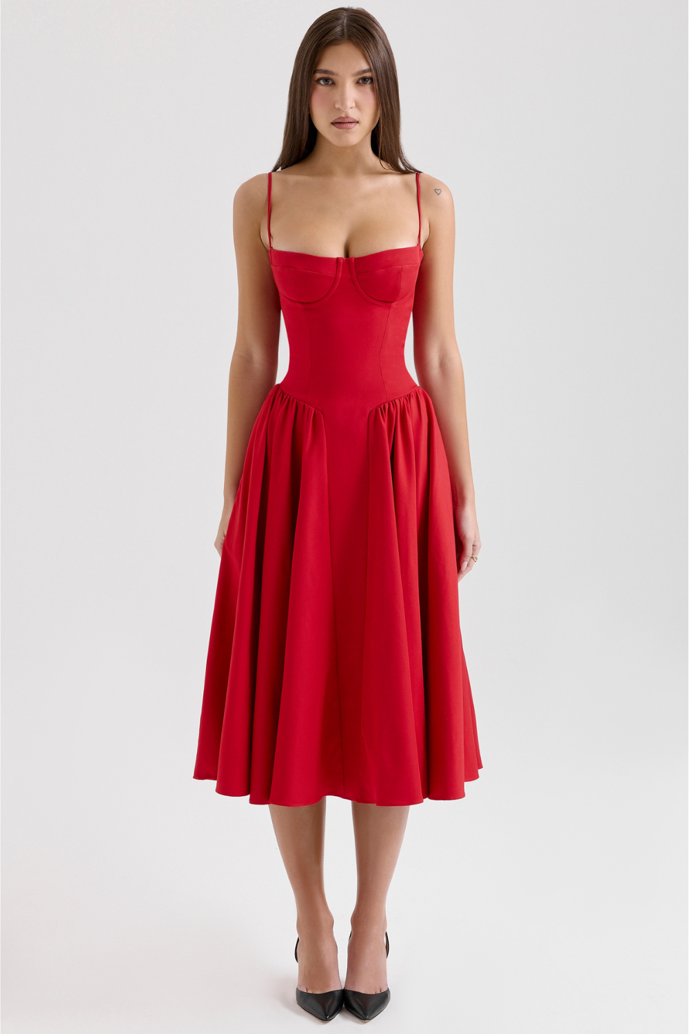 Kronberg & Söhne | Maxikleid aus gerafftem Satin