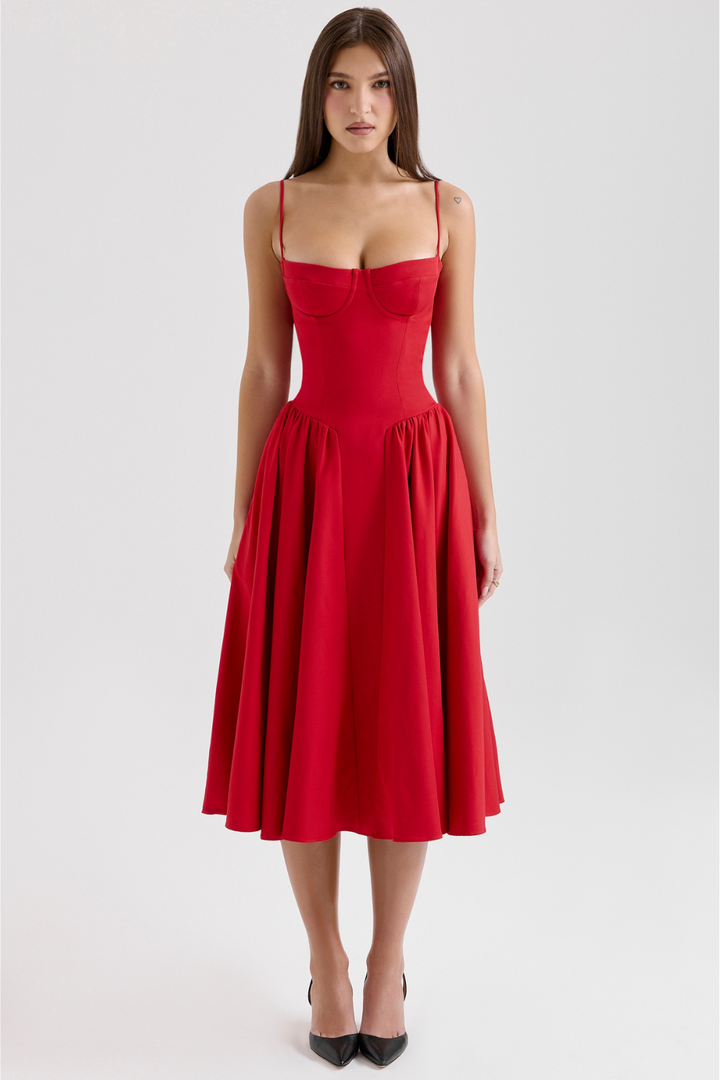 Kronberg & Söhne | Maxikleid aus gerafftem Satin