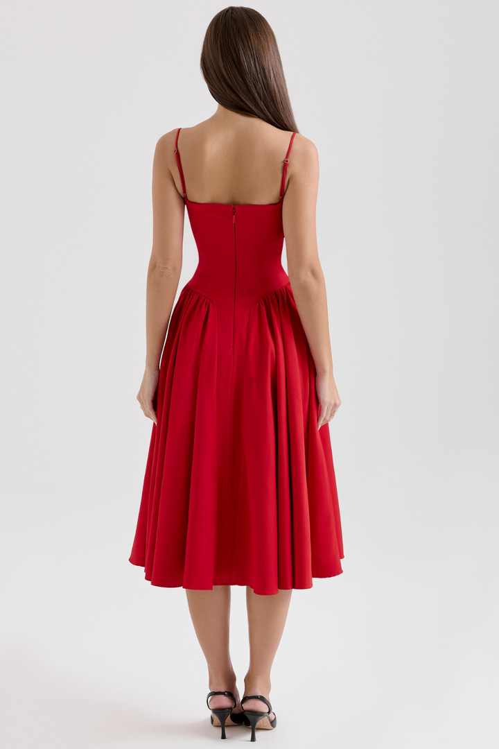 Kronberg & Söhne | Maxikleid aus gerafftem Satin