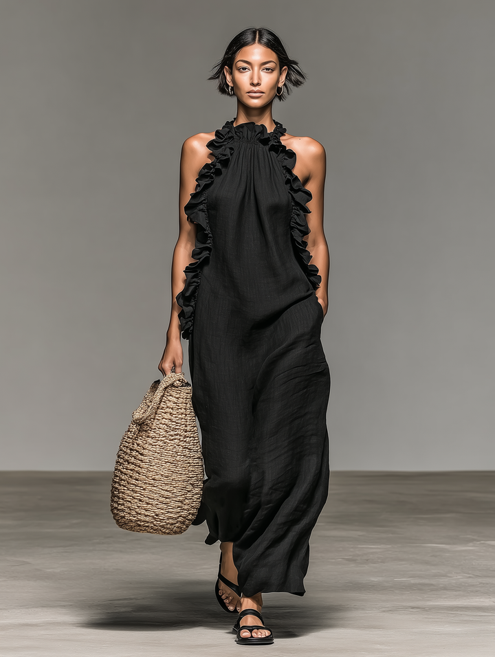 Kronberg & Söhne | Weiches Maxikleid mit Rüschen