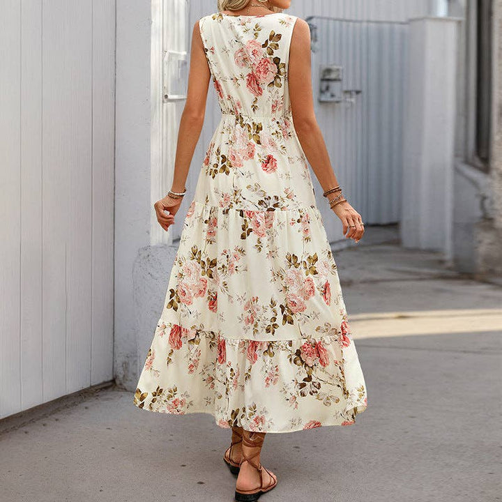 Kronberg & Söhne | Ärmelloses florales Maxikleid