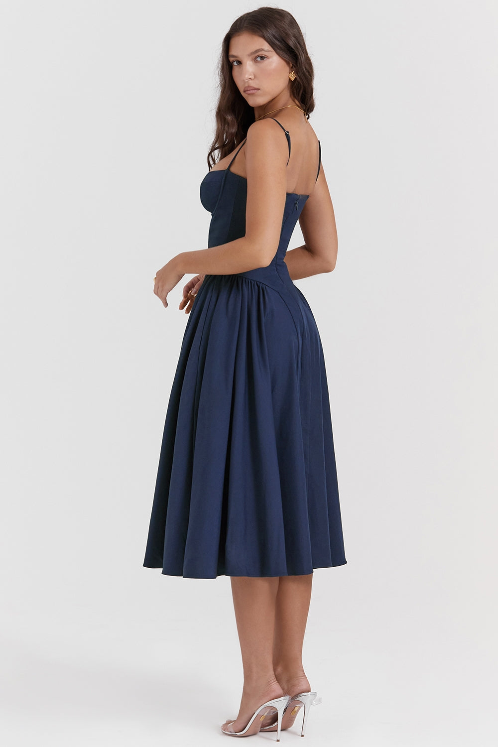 Kronberg & Söhne | Maxikleid aus gerafftem Satin