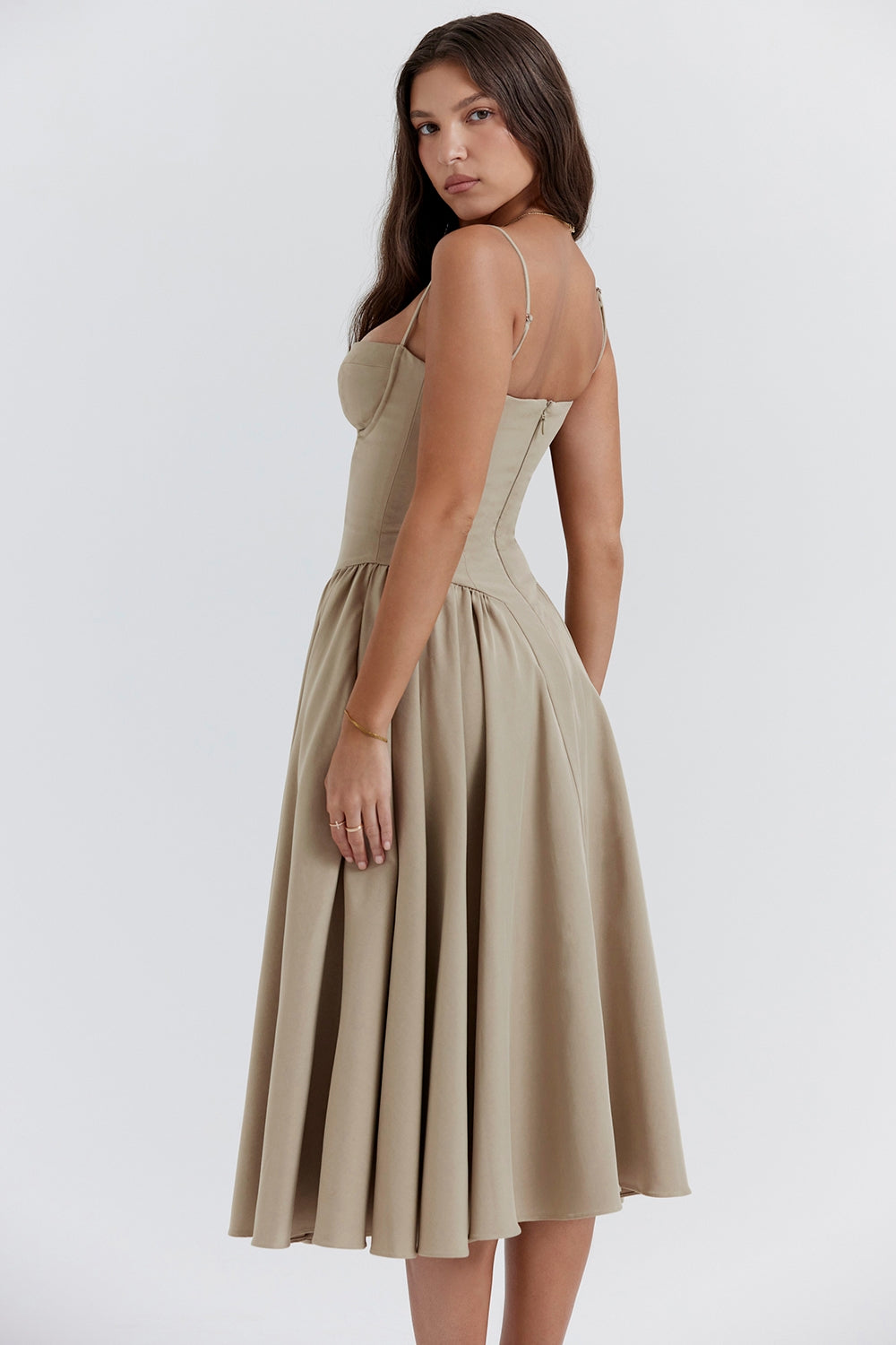 Kronberg & Söhne | Maxikleid aus gerafftem Satin