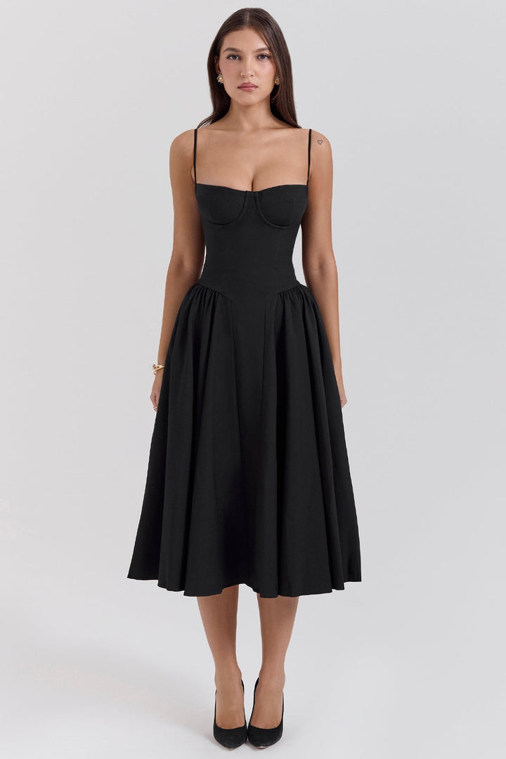 Kronberg & Söhne | Maxikleid aus gerafftem Satin