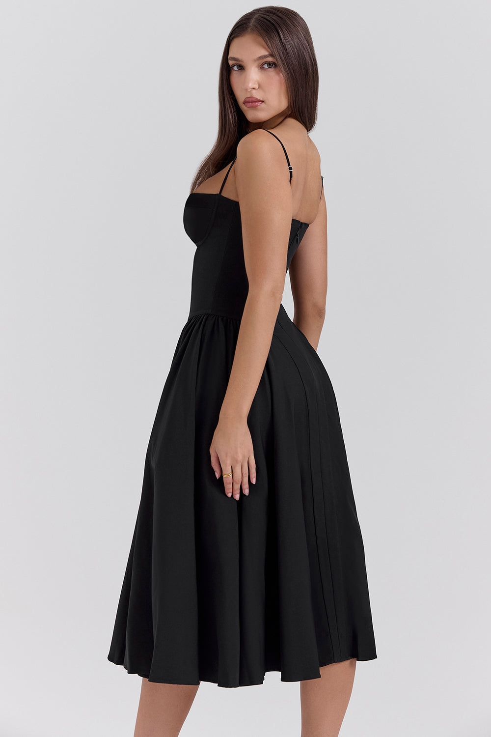 Kronberg & Söhne | Maxikleid aus gerafftem Satin