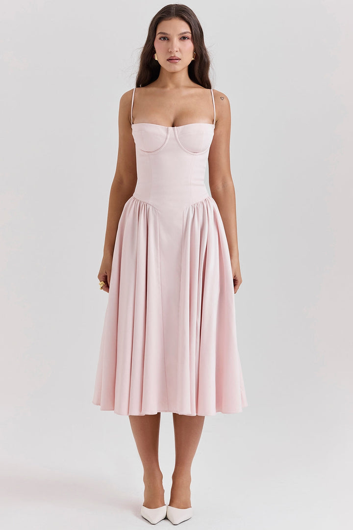 Kronberg & Söhne | Maxikleid aus gerafftem Satin