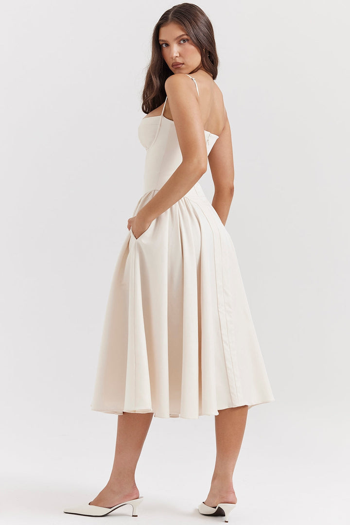 Kronberg & Söhne | Maxikleid aus gerafftem Satin