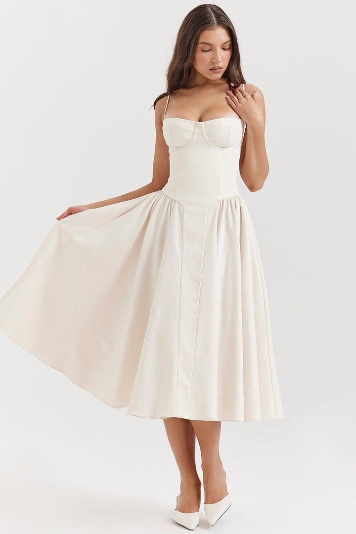 Kronberg & Söhne | Maxikleid aus gerafftem Satin