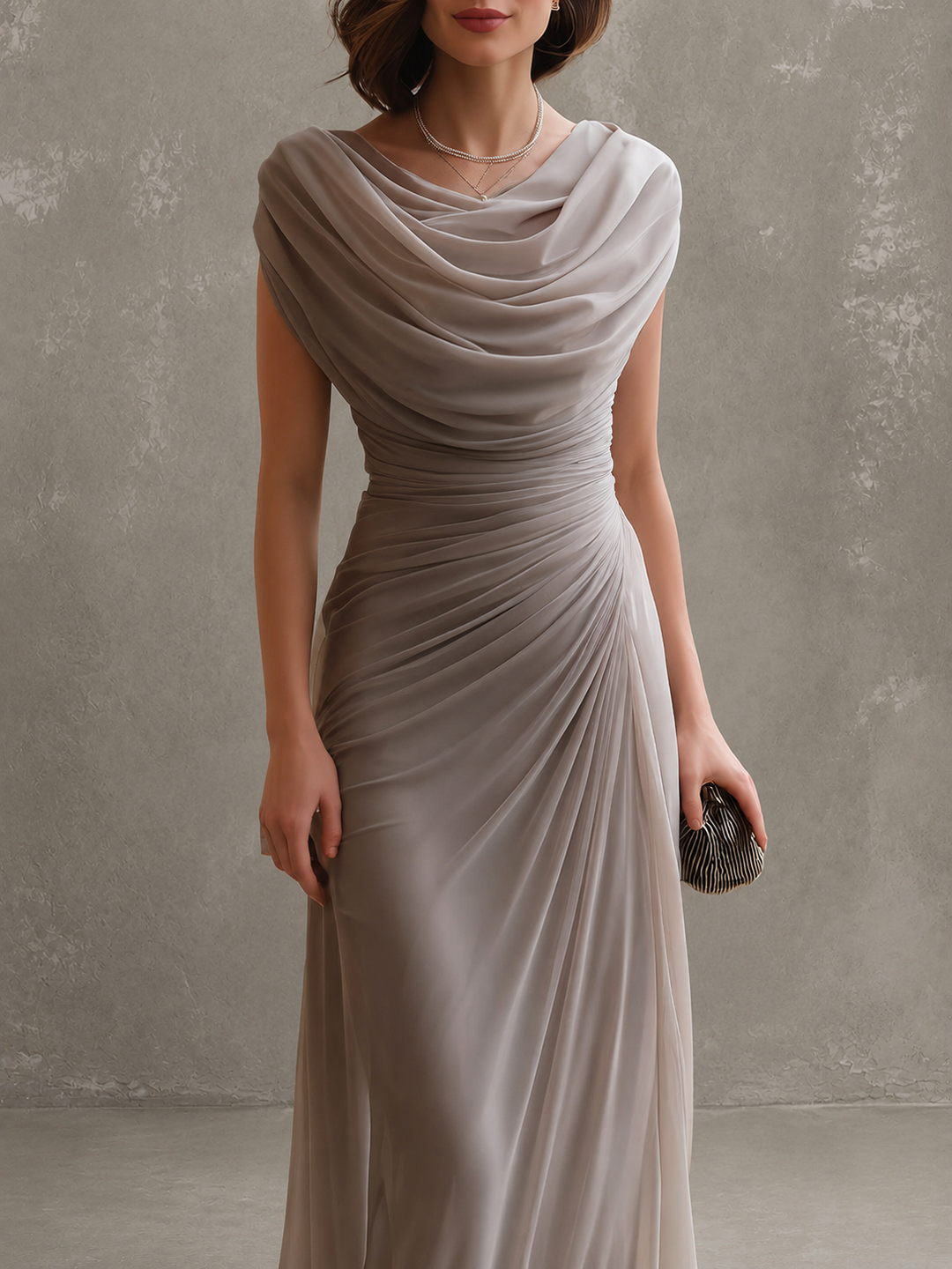 Kronberg & Söhne | Gedrapiertes Maxikleid
