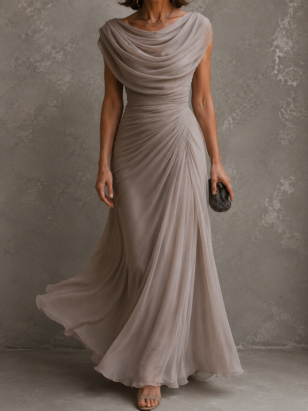 Kronberg & Söhne | Gedrapiertes Maxikleid
