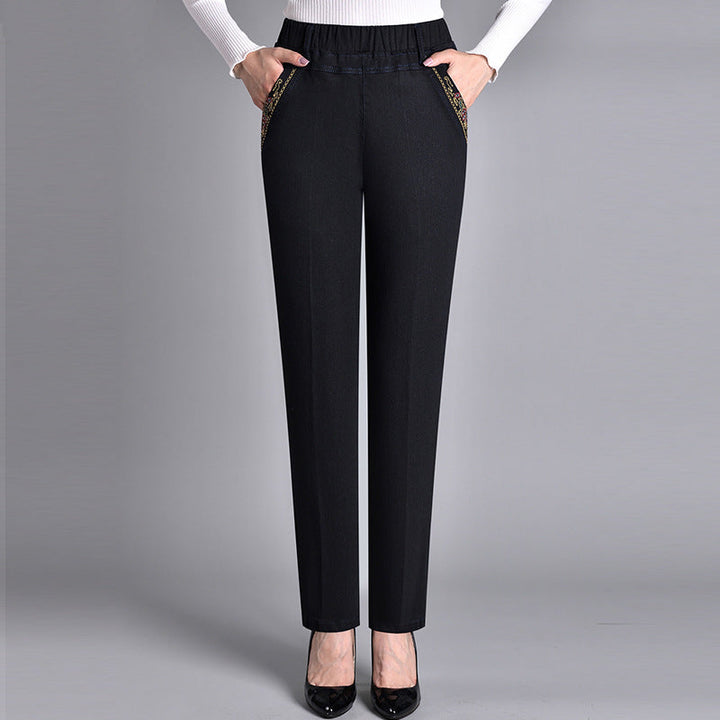 Kronberg & Söhne | Damenjeans mit elastischem Bund und Seitentaschen