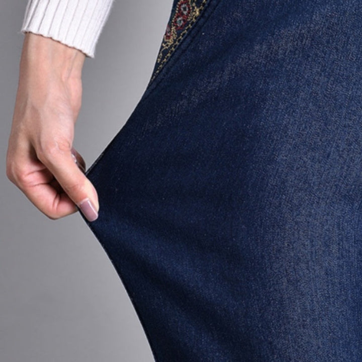 Kronberg & Söhne | Damenjeans mit elastischem Bund und Seitentaschen