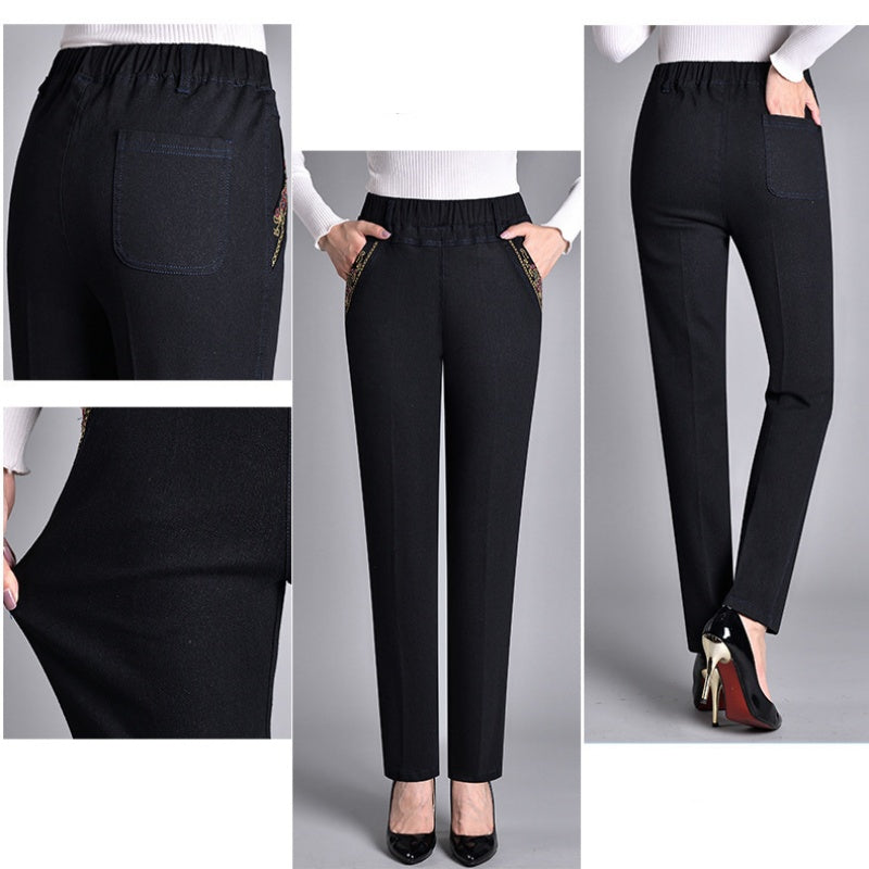 Kronberg & Söhne | Damenjeans mit elastischem Bund und Seitentaschen